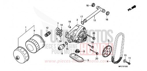 POMPE A HUILE VT750C27 de 2007